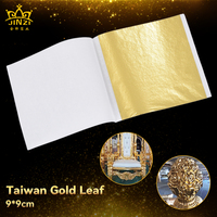 Feuilles d'or imitation Taïwanaise 9x9 cm pour l'artisanat et l'art – Vente en gros directe usine Jinzi