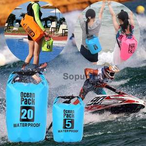 Sac étanche robuste avec logo personnalisé pour activités de plein air, design à enroulement, idéal pour le kayak, le rafting, la plage, la randonnée - Product Image 5