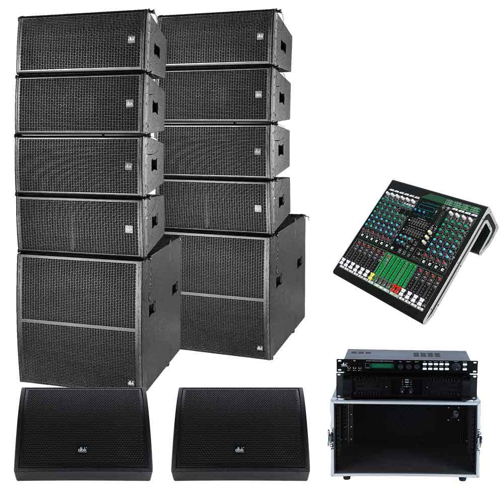 Complete 800W PA System Bundle - 2x 8" Passive Speakers, 8-Channel Powered Mixer With Bluetooth/USB, 2x 6m Cables - For Bands, Church, Gigs-510148