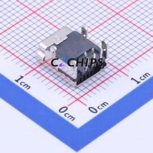 KH-MINI-DIP90-5P-Cu USB Connector Bent Lead Through Hole Connector Mini-B USB 2.0 Female Right Angle Insert - Product Image 2