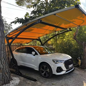 Tettoia per Auto Singola in Alluminio di Lusso, Tetto Arcuato, Impermeabile, Ignifuga, per Esterni, con Garanzia di 10 Anni - Product Image 1