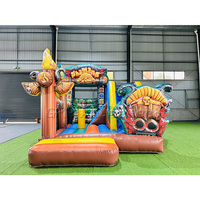 Château gonflable Hpfburg 5x4m sur le thème des chamanes, château gonflable pour enfants avec toboggan