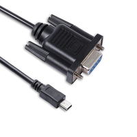 Cable de Datos de Descarga Serial RS232 con Conector Hembra D-Sub DB9 de 9 Pines a Mini USB