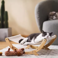 Meubles pour animaux de compagnie balançoire en bois chat lit en carton chat lit bois ondulé chat planche à gratter pour petit moyen intérieur