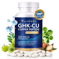 Acentiallabs 300 mcg Capsules Beauté Peptides de Cuivre GHK-Cu Gélules Molles pour Améliorer l'Élasticité de la Peau et Favoriser la Vitalité des Cheveux