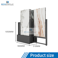 Boya – Nouveau panneau d'étagère personnalisable, support rotatif pour carreaux en céramique 120x60, présentoir coulissant pour carreaux rotatifs