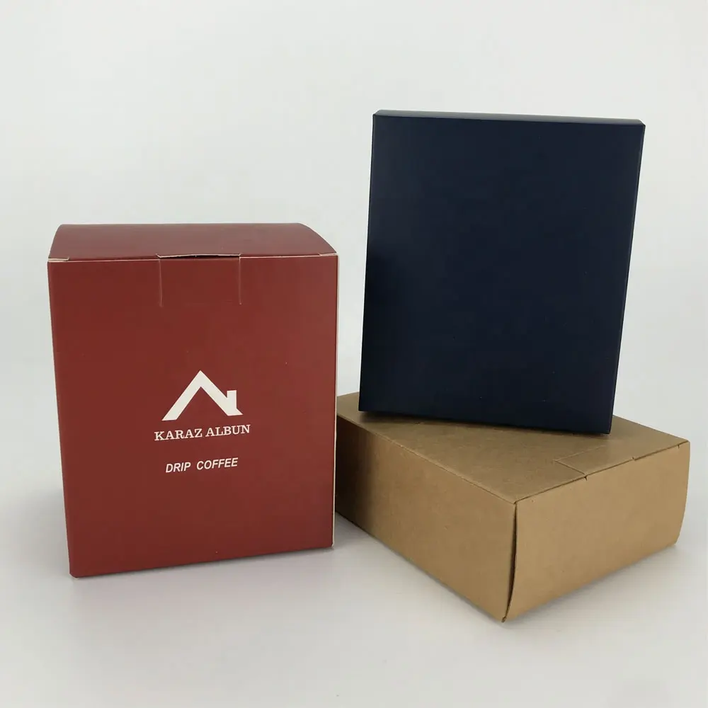 Sıcak satış kapsül taşınabilir demlemek için özelleştirilmiş karton kağıt ambalaj kutuları tek kullanımlık damla kahve filtresi torbası