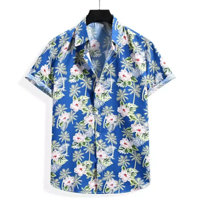 Camicie a sublimazione personalizzate Anti-rughe per le vacanze hawaiane <span class=keywords><strong>camicia</strong></span> a fiori abbigliamento per gli uomini con <span class=keywords><strong>Botton</strong></span> <span class=keywords><strong>camicia</strong></span> corta per gli uomini - Product Image 4