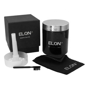 Limpiador de joyería Natural ecológico, Kit de limpieza de joyas líquidas y cepillos con tela, 8OZ - Product Image 1