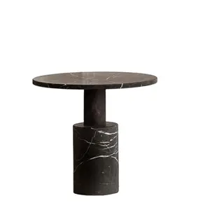 本物の大理石の石のテーブルカスタムサイズ中央の小さなリビングルーム丸い石の大理石の北欧のコーヒーテーブル
