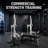Samtek Rack de musculation professionnel en acier inoxydable pour compétition, certifié WP, combiné Squat et Bench Press, pour exercices de poitrine