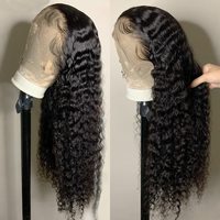 13*4 2*6 4*4 5*5  Wig Rambut Asli 100%  Model Front Lace  Water Wave Kinky Curly Pixie Curly Jerry Curly Multi-warna Laris Manis