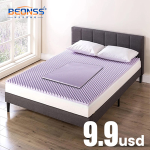 Hot Bán bộ nhớ bọt cao su Nệm Topper kích thước đầy đủ trứng Crate Gel Latex Nệm <span class=keywords><strong>Pad</strong></span> & bìa - Product Image 2