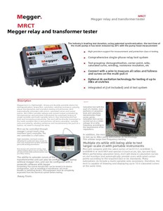 เครื่องมือวิเคราะห์และวัดผลิตภัณฑ์สำหรับตัวทดสอบ Megger mrct - Product Image 4