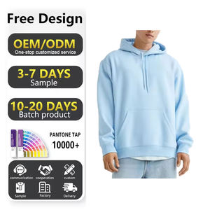 OEM Sweats à capuche de haute qualité à épaules tombantes pour hommes 100% coton uni de gros pull à capuche surdimensionné avec logo personnalisé - Product Image 1