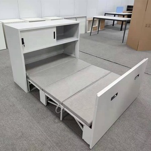 Xách Tay Gấp Giường Kích Thước Duy Nhất Với Nệm Nội Thất Văn Phòng Sử Dụng Nhà Kim Loại Mạnh Mẽ Khung Gấp Giường Với Bánh Xe - Product Image 3