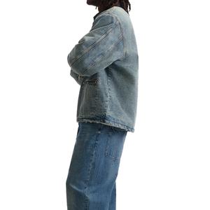 Chaqueta Corta de Algodón 100% de Alta Calidad Personalizada para Hombre, con Múltiples Bolsillos con Cremallera, Lavado Desgastado, Estilo Vintage, Chaquetas Vaqueras para Hombre - Product Image 3