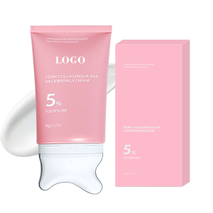 Crema Esencial Reafirmante para Cuello 2 en 1 con PDRN – Masajeador Metálico Ergonómico para Drenaje Linfático y Reafirmación de la Piel - Product Image 1