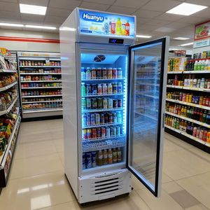 Verticale drankenkoelkast met één temperatuur en directe luchtkoeling voor hotel, bierkoeler, drankenpresentatiekast - Product Image 1