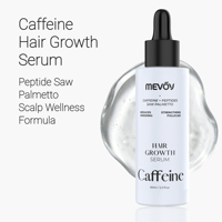 Sérum Capillaire Croissance à Base d'Eau avec Caféine, Peptides et Palmier Nain, Bloqueur de DHT, Réduit la Chute et Augmente la Densité, Marque Privée OEM
