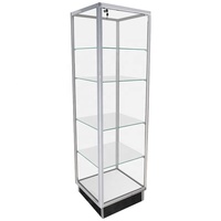 Vitrine en verre de haute qualité autoportante Full Vision à affichage LED pour magasin de détail et supermarché