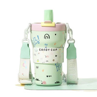 Grande capacité 316 Double paroi en acier inoxydable isolé sous vide café thermos tasse en céramique paille intérieure mignon étudiant gobelet