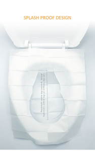 Couvre-siège de toilette jetable biodégradable et jetable dans les toilettes, coussin de siège en papier toilette adapté aux voyages, aux hôtels et aux trains à grande vitesse - Product Image 2