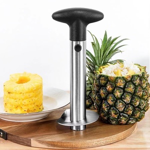 Couteau manuel en acier inoxydable pour éplucher <span class=keywords><strong>et</strong></span> retirer le cœur d'ananas avec extracteur de noyau <span class=keywords><strong>et</strong></span> séparateur de fruits – Outil sûr pour légumes - Product Image 2