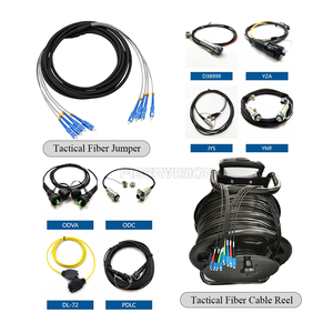 戦術用光ファイバーケーブル J599/ODC/ODVA リトラクタブルケーブルリール 防水ハウジング エクステンション アーマード ブロードキャスト戦術用パッチコード - Product Image 1