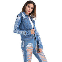 Jaqueta jeans feminina, jaqueta jeans da moda para o outono