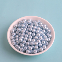500 g/sac effet brillant rond percé ABS perles de haute qualité perles de perles bricolage fabrication de bijoux