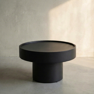 Mesa de Centro Redonda Moderna Room Hero con Tapa de Vidrio Templado y Estructura Metálica de 57 cm de Diámetro, Mueble Minimalista para Sala de Estar - Product Image 1