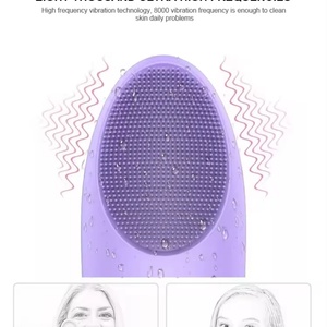 Nouveauté : Appareil de soin de la peau, brosse nettoyante pour le visage en silicone souple imperméable, masseur facial, brosse nettoyante électrique - Product Image 6