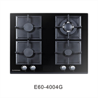Table de cuisson à gaz GPL/GN 4 brûleurs encastrable 60 cm en verre trempé pour cuisine domestique - Vente en gros usine