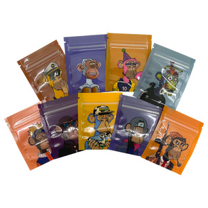 Bolsa de dulces de dibujos animados mixtos de mono 1g impresa personalizada embalaje de bolsa ziplock con sello de tres lados - Product Image 1