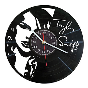 Reloj de Pared Personalizado con Impresión de Disco de Vinilo, Aguja de Cuarzo Hueca, Diseño Creativo para Niñas, Decoración Retro para Sala de Estar y Hogar - Product Image 2