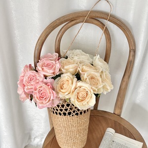 Ramo de Rosas Rojas Artificiales Griegas, Flores de Seda de Estilo Vintage, Decoración para el Hogar, Accesorios para Bodas, Alta Simulación y Durabilidad - Product Image 4