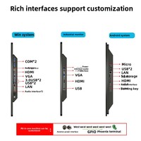 18.5/21.5/24/27 pouces écran LCD mural tactile capacitif moniteur d'ordinateur Android/windows Wifi Usb SD carte Sim VGA