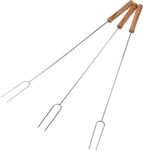 3 Que Nướng Kẹo Dẻo Hun Khói CÁN GỖ, Xiên Cắm Trại Có Thể Kéo Dài Cho Hố Lửa, Hố Lửa Cắm Trại 18,6in - Product Image 1