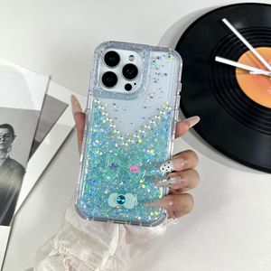<span class=keywords><strong>Coque</strong></span> <span class=keywords><strong>de</strong></span> téléphone antichoc pour iPhone 18 17 16 ProMax, double couche transparente avec perles brillantes et nœud 3D en résine époxy - Product Image 5