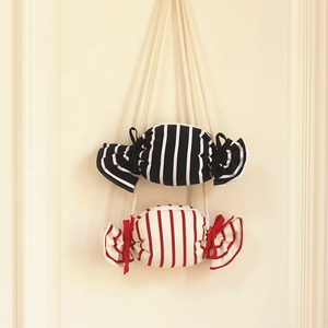 Bolsa de Regalo con Forma de Caramelo, Lona a Rayas Rojas y Blancas, Ecológica, Linda Bolsa de Hombro para Niña, Mini, Nueva, Estilo Coreano - Product Image 3