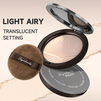 Poudre fixante translucide compacte effet mat léger et aérien, estompe les pores, avec houppette velours, longue tenue – Meilleure vente