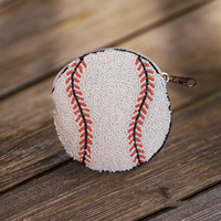 Pochette de baseball en polyester écologique faite à la main, motif pierre, grande capacité, fermeture éclair, poignée souple, étui pliable, cosmétiques de mode