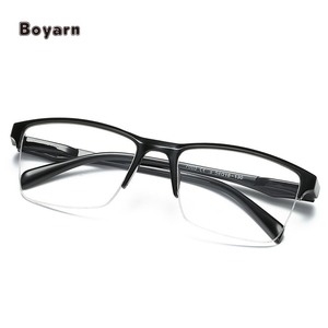 Boyarn Factory Ultralight Half Frame <strong>Reading</strong> <strong>Glasses</strong> +0.25 0.5 0.75 1.25 1.5 2 2.5 3 <strong>4</strong> Women Men Square Resin Presbyopic <strong>Glasses</strong> - Product Image 2