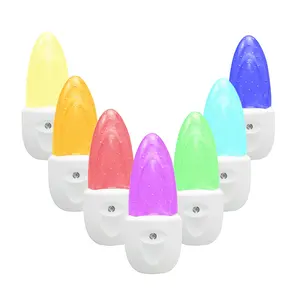 LED Multicolor 4 PACK Bubble Pattern Dusk to Dawn Sensor Night Light AC Plug-in wall stair night lights lamp for kids room