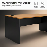 Meubles de bureau sur mesure OEM ODM en gros, bureau d'ordinateur en bois durable et stable pour le personnel et les enseignants