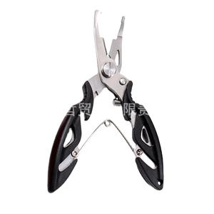 คีมตกปลาเฟโรฟร์ฟ็อกซ์สแตนเลสสีดำ 65 กรัมแบบพกพาพร้อมสายนิรภัยสำหรับถอดตะขอและควบคุมปลา - Product Image 5