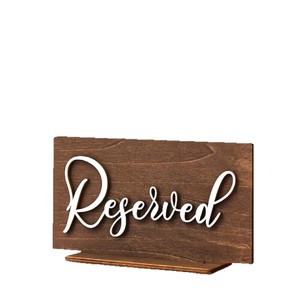 Panneau de table rectangulaire en bois massif fait main pour décoration de mariage - Product Image 5