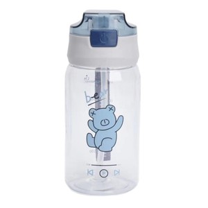 Garrafa de Água Plástica Meka Md143 520ml com Canudo de Urso de Desenho Animado para Crianças, Ideal para Escola e Acampamento - Product Image 6
