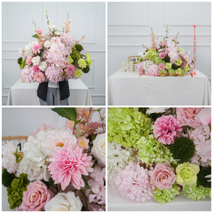 Ramo de Flores Artificiales de Gran Tamaño, Hecho a Mano, en Verde y <span class=keywords><strong>Rosa</strong></span>, Arreglo Floral Artificial para Decoración de Baby Shower - Product Image 3